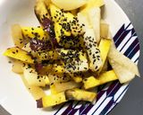 全てレンジさつま芋と大根の蜂蜜きんぴら作り方11写真