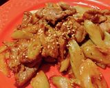デュカ風味♪ラム肉とセロリの炒め物作り方4写真