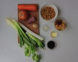 食物繊維+高タンパク ベジソイスープ作り方1写真