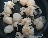 ホタテと水菜のバターポン酢☆作り方1写真