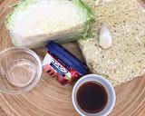 コンビーフキャベツ焼きそば作り方1写真