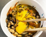 作り置きのひじきの煮物で卵焼き作り方1写真