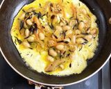 作り置きのひじきの煮物で卵焼き作り方3写真
