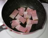 舞茸とベーコンのナポリタン作り方2写真