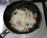 舞茸とベーコンのナポリタン作り方3写真