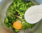 【節約レシピ】大根の葉で簡単お好み焼き作り方2写真