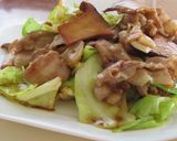 豚バラ肉とキャベツのガーリック醤油炒め作り方5写真