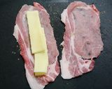簡単！揚げない☆チーズ味噌かつ・薄切り肉作り方1写真