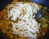カレーうどん。汁少なっヽ(ﾟﾛﾟ; )！作り方4写真