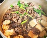 お値打ち！菜花を使った牛コマの肉豆腐作り方6写真