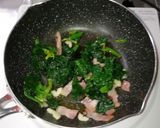 ほうれん草とベーコンのパスタ（中華だし）作り方3写真