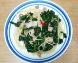 ほうれん草とベーコンのパスタ（中華だし）作り方7写真