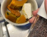 まるでエッグトースト!かぼちゃと豆腐作り方1写真