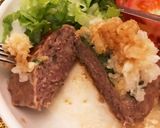 低温調理の柔らかハンバーグ　おろしポン酢作り方27写真