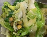 蒸しレタスのオリーブ和え作り方3写真