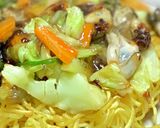 キャベツで牡蠣入りあんかけかた焼きそば作り方10写真