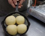 スキレットとガスコンロで焼く全粒粉のパン作り方13写真