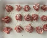 小間切れ肉でなんちゃって肉団子白菜スープ作り方1写真