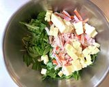 激簡単時短！水菜とチーズの胡麻マヨ和え♪作り方2写真