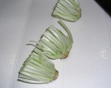 鶏皮と水菜のわさぽん和え作り方1写真