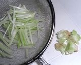 鶏皮と水菜のわさぽん和え作り方3写真