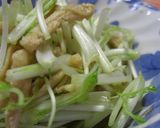 鶏皮と水菜のわさぽん和え作り方6写真