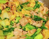 豚バラとチンゲン菜のオイスター炒め作り方5写真