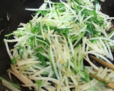 もやしと水菜の炒め物作り方1写真