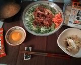 おひとりさま丼(ネギ玉牛丼)作り方6写真
