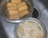 厚揚げとにんにくの芽の大豆そぼろあんかけ作り方2写真