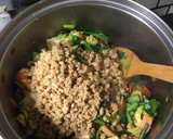 厚揚げとにんにくの芽の大豆そぼろあんかけ作り方6写真