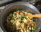 厚揚げとにんにくの芽の大豆そぼろあんかけ作り方7写真
