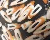 豆苗とちくわのガーリック塩炒め作り方3写真