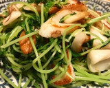 豆苗とちくわのガーリック塩炒め作り方7写真
