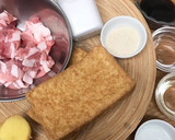 豚コマと厚揚げの甘辛しょうが醤油炒め作り方1写真