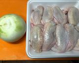 玉ねぎ丸ごと♪圧力鍋で手羽先の甘酢煮込み作り方1写真