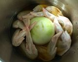 玉ねぎ丸ごと♪圧力鍋で手羽先の甘酢煮込み作り方3写真