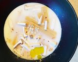 スモークサーモンときのこのクリームパスタ作り方2写真
