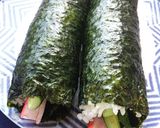 カニカマきゅうりアボカド青じその恵方巻き作り方5写真