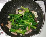 ほうれん草とベーコンのパスタ（白だし）作り方3写真