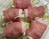 白菜の豚肉巻き蒸し＊レンジで簡単＊作り方2写真