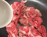 牛肉としいたけとネギの甘辛炒め作り方3写真