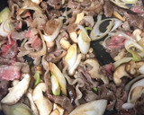 牛肉としいたけとネギの甘辛炒め作り方6写真