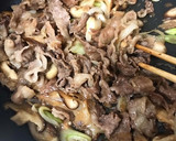 牛肉としいたけとネギの甘辛炒め作り方8写真