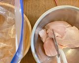 片手で鶏胸肉のピカタ彡作り方1写真