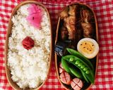 お弁当★人参と舞茸豚バラ巻き★大葉バター作り方8写真