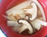 大根椎茸味噌汁♡&豚こま蓮根♡餃子♡他作り方4写真