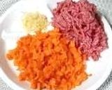 ニンジンと牛豚合いびき肉の下味冷凍作り方1写真