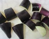 お弁当の彩りに！茄子の中華風レンジ蒸し☆作り方1写真
