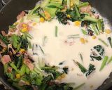 簡単料理 ベーコン小松菜クリームパスタ作り方9写真